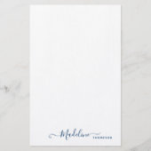 Papeterie Stylisme tendance Navy Blue Script Typographie (Devant)