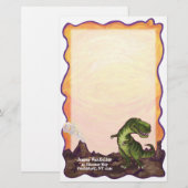 Papeterie Substance d'écriture de Rex de Tyrannosaurus (Devant / Derrière)