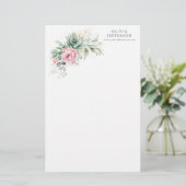 Papeterie Succulents et fleurs roses Élégant Botanique (Debout devant)