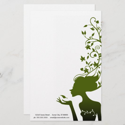 Papeterie sucre vert (Devant / Derrière)