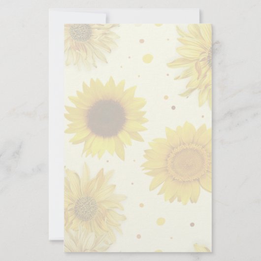 Papeterie Sunflowers Lined Monogram Writing Paper (Dos)