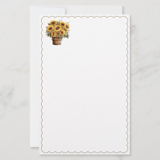 Papeterie Sunflowers Stationery Paper (Devant)