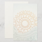 Papeterie Sunrise abstraite au henné (Devant / Derrière)