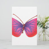 Papeterie "Sunset Bloom" Impression d'art de papillon rouge (Debout devant)