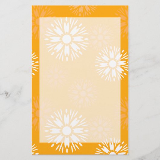 Papeterie Super Orange Daisy Fleur Retro Floral (Devant)