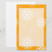 Papeterie Super Orange Daisy Fleur Retro Floral (Devant / Derrière)