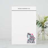 Papeterie Superhero de soins infirmiers drôle dire la typogr (Debout devant)