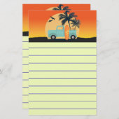 Papeterie Surf Retro (Devant / Derrière)