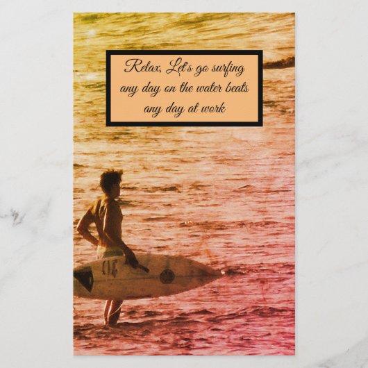 Papeterie Surfeur hawaïen (Devant)