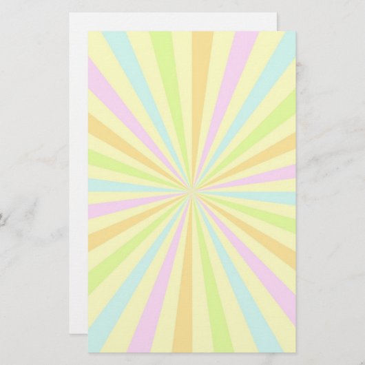 Papeterie Sweet Pastels Roue à rotation Soleil Burst (Devant / Derrière)