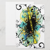 Papeterie Swirl Grunge Clarinet (Devant / Derrière)