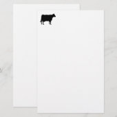 Papeterie Symbole de la vache - Noir sur Blanc (Devant / Derrière)