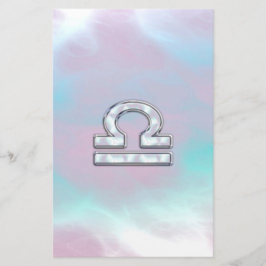 Papeterie Symbole de Libra Zodiac Mère de style perle (Devant)