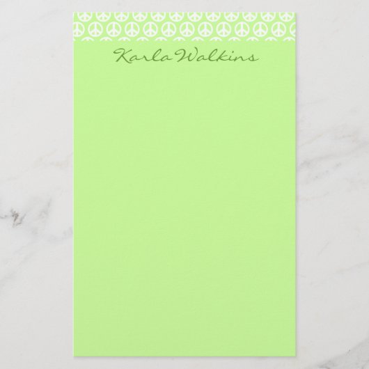 Papeterie Symbole de paix Papier (Devant)