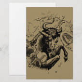 Papeterie Symbole de Taurus Constellation Hevelius circa 169 (Devant / Derrière)