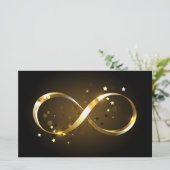 Papeterie Symbole d'infini doré (Debout devant)