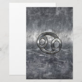 Papeterie Symbole du cancer du zodiaque en style industriel (Devant / Derrière)