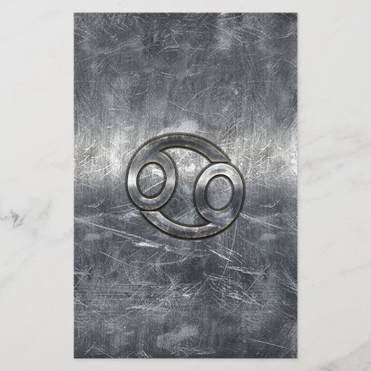 Papeterie Symbole du cancer du zodiaque en style industriel (Devant)