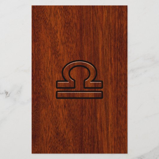 Papeterie Symbole du Zodiac de Libra sur l'impression style (Devant)