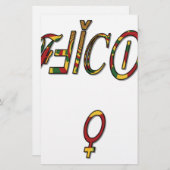 Papeterie Symbole féminin inversé "OFFICIAL" Imprimer (Devant / Derrière)