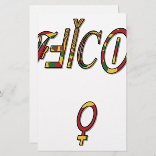 Papeterie Symbole féminin inversé "OFFICIAL" Imprimer (Devant / Derrière)