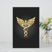 Papeterie Symbole Polygonal Or Caduceus (Debout devant)