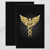 Papeterie Symbole Polygonal Or Caduceus (Devant / Derrière)