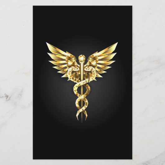Papeterie Symbole Polygonal Or Caduceus (Devant)