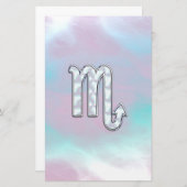 Papeterie Symbole Scorpio Zodiac en style perle (Devant / Derrière)