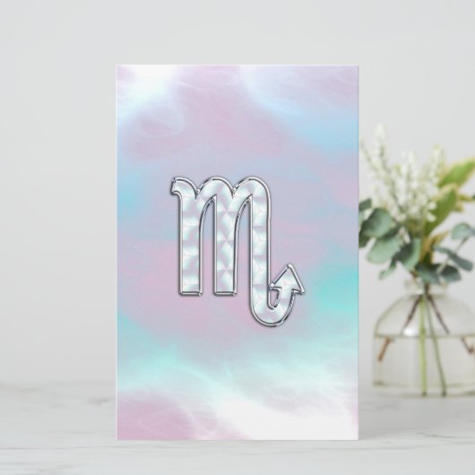 Papeterie Symbole Scorpio Zodiac en style perle (Debout devant)