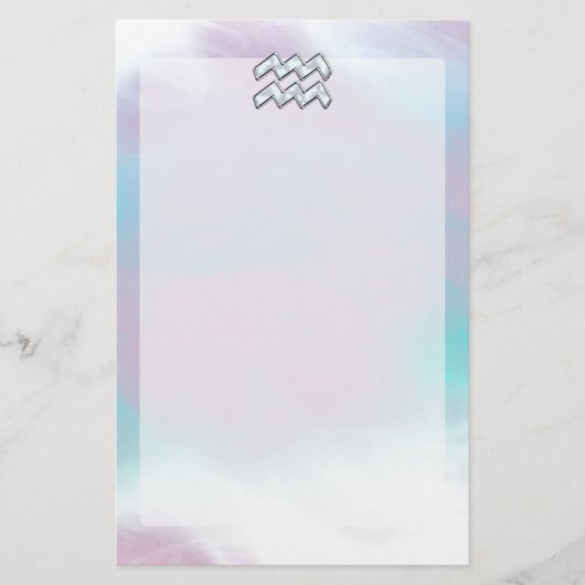 Papeterie Symbole Zodiaque Aquarius sur la Mère du Décor Pea (Devant)