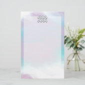 Papeterie Symbole Zodiaque Aquarius sur la Mère du Décor Pea (Debout devant)