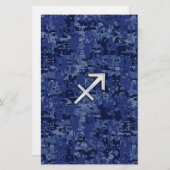 Papeterie SYMBOLE Zodiaque Sagittaire Argent Camion numériqu (Devant / Derrière)