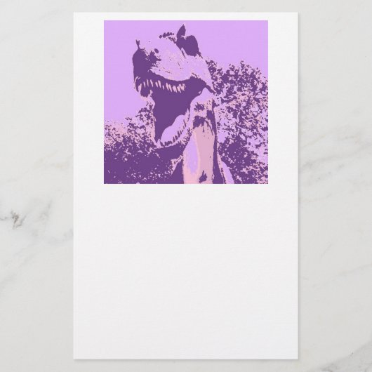 Papeterie T-Rex Dinosaure Violet (Devant)