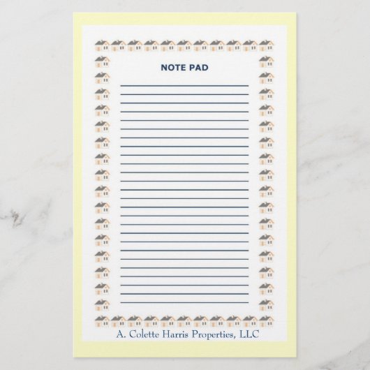 Papeterie Tableau de notes - Conception 1 (Devant)