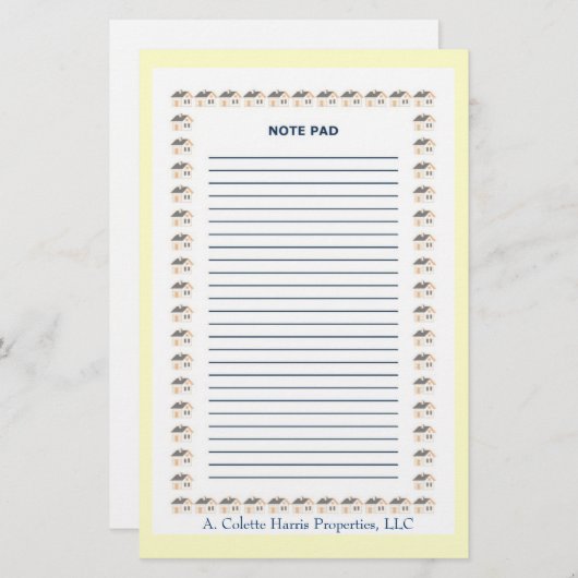 Papeterie Tableau de notes - Conception 1 (Devant / Derrière)