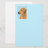 Papeterie Tableau Rhodesian Ridgeback - Art Chien original (Devant / Derrière)