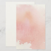 Papeterie Tache rouge, peint à la main abstrait d'aquarelle (Devant / Derrière)