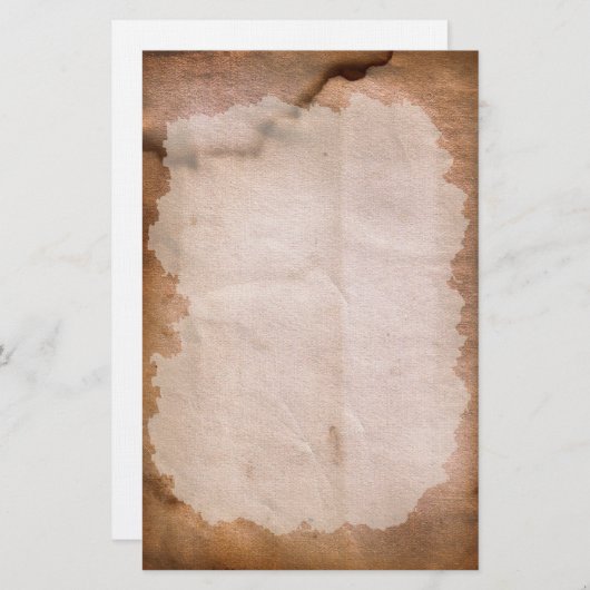 Papeterie tachée d'eau foncée (Devant / Derrière)