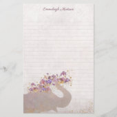 Papeterie Tan Elephant Dreamy Boho Chic Monogram Stationery (Devant)