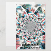 Papeterie Tapisserie kényane Kaleidoscope (Devant / Derrière)