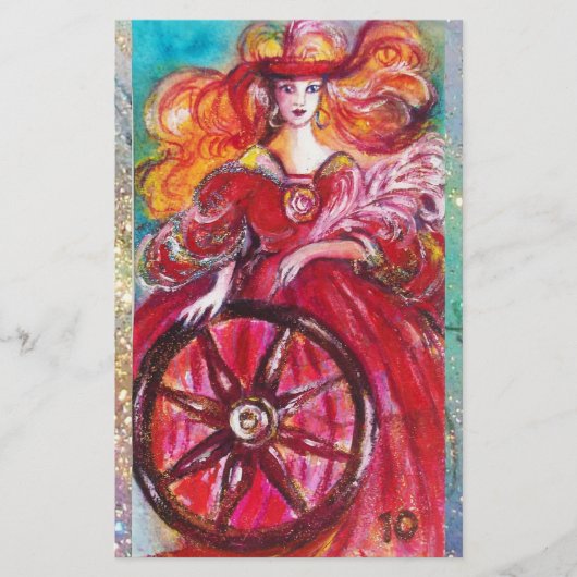 PAPETERIE TAROTES DES OMBRES PERDUES / LA ROUE DE FORTUNE (Devant)