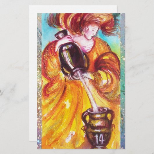 PAPETERIE TAROTES DES OMBRES PERDUES / LA TEMPÉRANCE (Devant / Derrière)