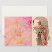 PAPETERIE TAROTS/ LUNE LADY, MONOGRAMME DES ÉPAULES FLORALES (Devant / Derrière)