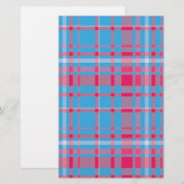 Papeterie Tartan bleu et rouge (Devant / Derrière)