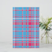 Papeterie Tartan bleu et rouge (Debout devant)