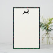 Papeterie Tartan et renne noirs (Debout devant)