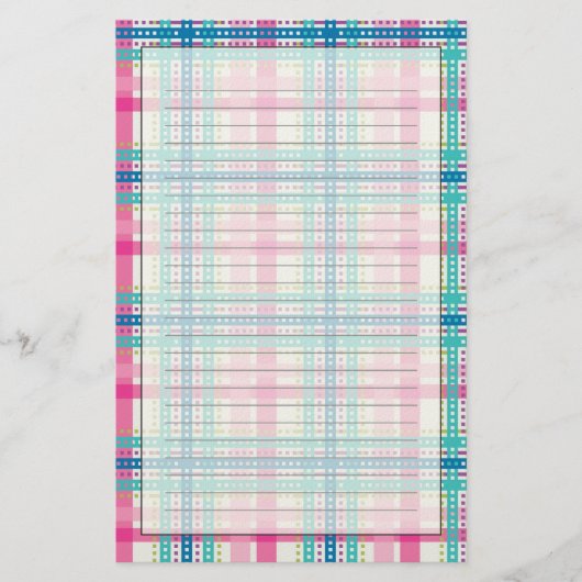 Papeterie Tartan, motif plaid (Devant)
