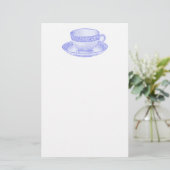 Papeterie Tasse à thé violette (Debout devant)