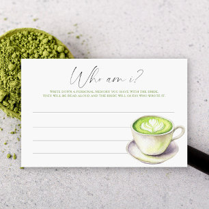 Papeterie Tasse de matcha Baby shower Qui suis-je jeu
